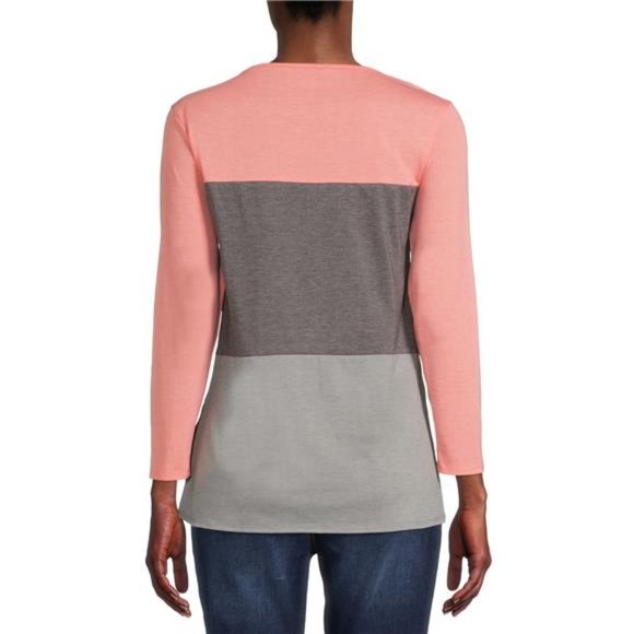 Women’s Twist Knot Pullover Top with Long Sleeves - Picture 2 of 5